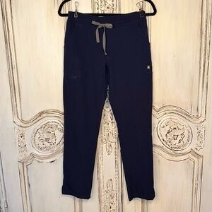 Figs Dark Navy Scrubs Utility Nurse, Caregiver Doctor Long Pants Size XSmall